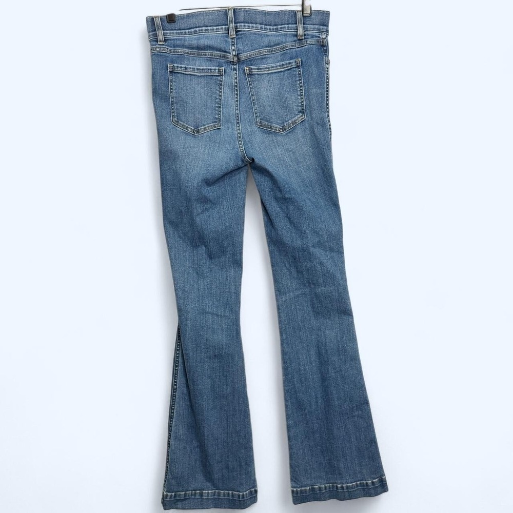 SPANX Flare Jeans Medium Wash Pull-On High Rise Stretch Women's M Shaping Y2K - Picture 3 of 8